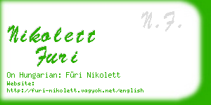 nikolett furi business card
